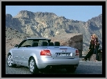 Audi A4, Góry, Srebrny, Cabrio